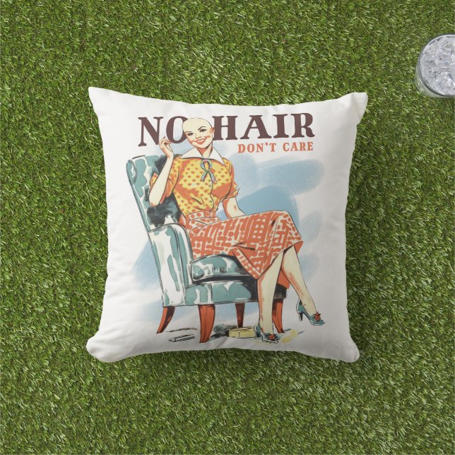 Coussin Sensibilisation au cancer pour les femmes chauves  (Herbe)