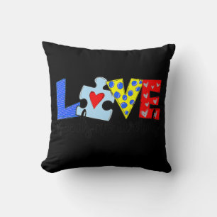 Coussin Sensibilisation sur l'autisme Enseignant Amour N'A