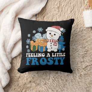 Coussin Sentez-vous un petit Noël de neige gelé