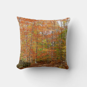 Coussin Sentier de l'automne de la lumière du soleil au pa