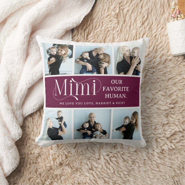 Coussin Sentimental Photo Collage Mimi Keepsake  (Couverture)
