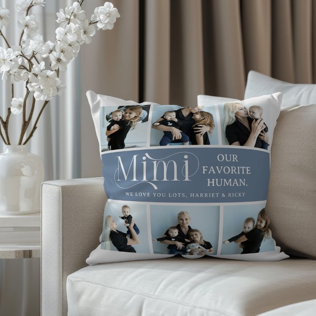 Coussin Sentimental Photo Collage Mimi Keepsake  (Créateur téléchargé)