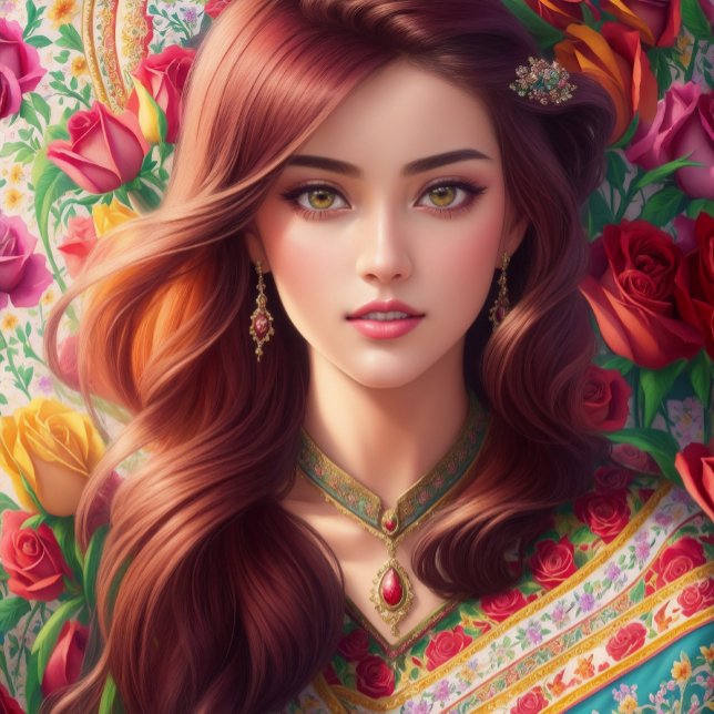 Coussin Sentiments profonds d'amour avec Roses et tulipes  (Express Your Deep Feelings of Love with Flowers - The Language of Floral Romance)