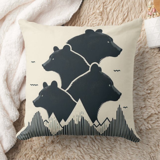 Coussin Sentinelles de montagne fumées (Couverture)