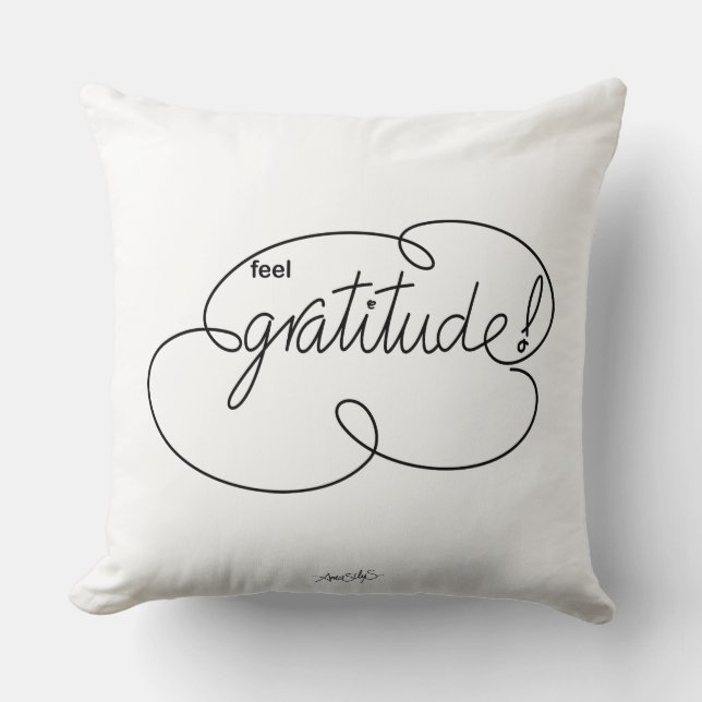 Coussin sentir GRATITUDE - Nuage gras (Recto)