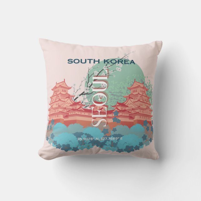 Coussin Séoul Corée du Sud (Recto)