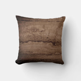 Coussin Sepia noir brun tan Granite pierre