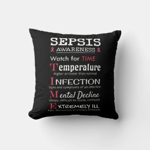 Coussin Sepsis Awareness Watch pour le guide TIME