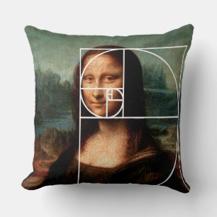 Coussin Séquence Leonardo da Vinci Mona Lisa Fibonacci