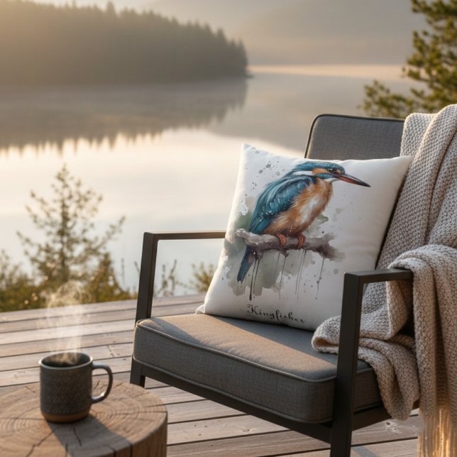 Coussin Sérénité du martin-pêcheur (Créateur téléchargé)