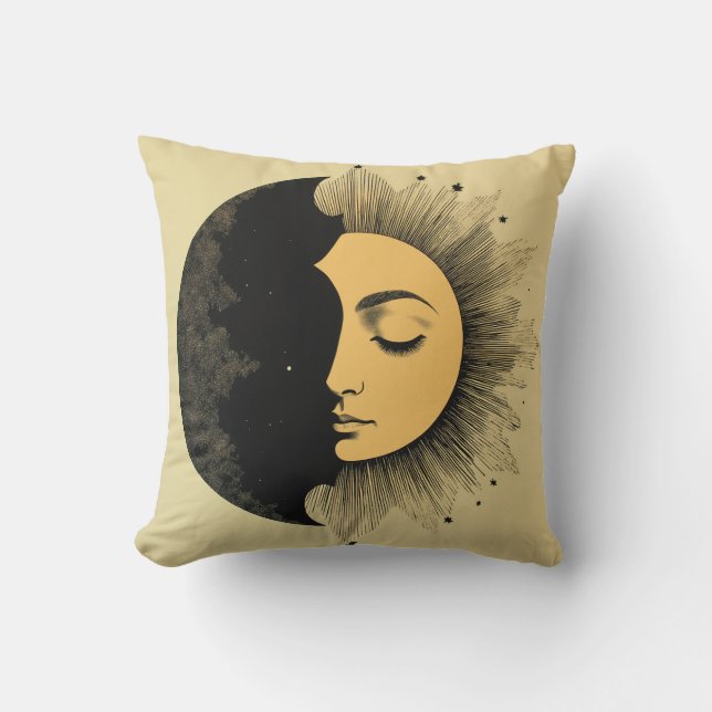 Coussin Sérénité du soleil et de la lune (Recto)