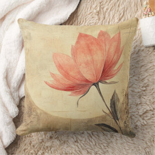 Coussin Sérénité rose Fleur et Lune