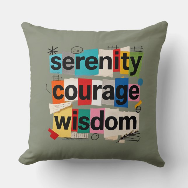 Coussin Serenity Prayer - Throw Pillow (Recto)