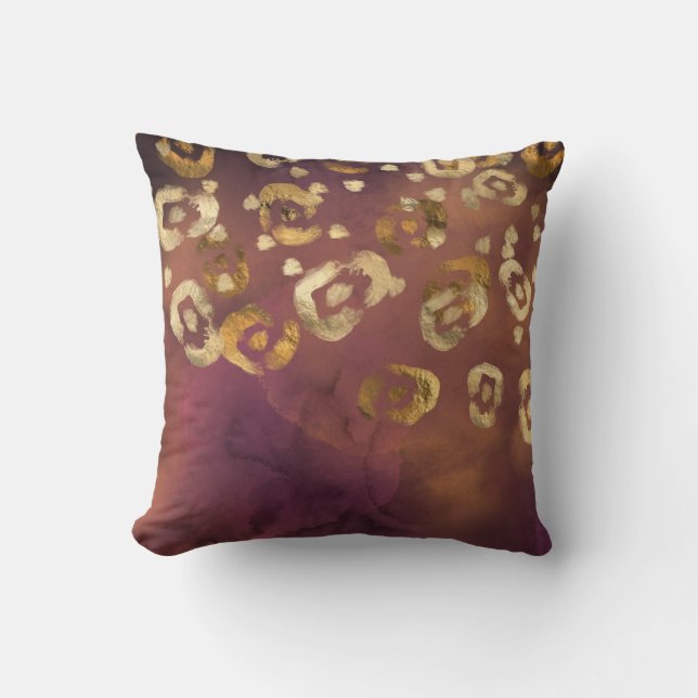 Coussin  Série de peinture léopard Design 7   (Recto)
