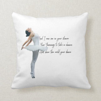 Coussin Série de petites danseuses blanches