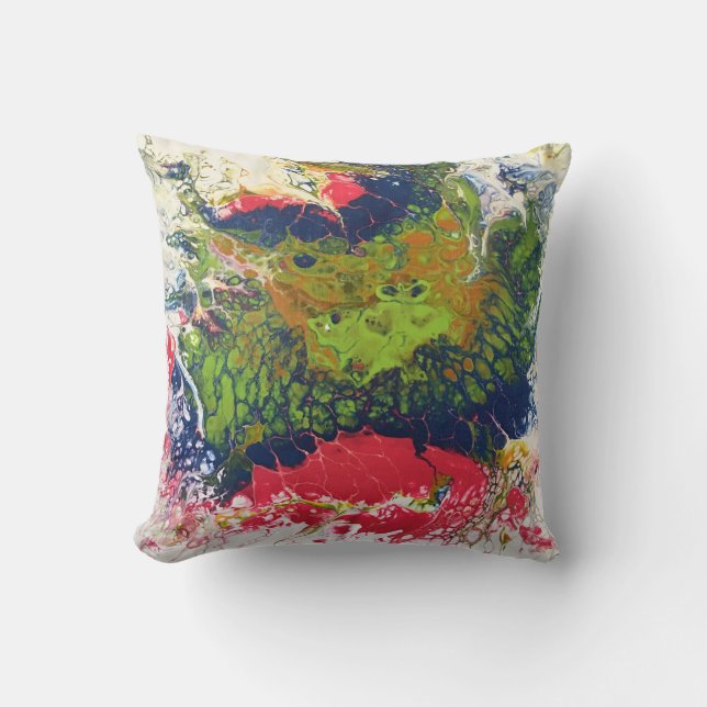 Coussin Série fondue de crayon - l'acrylique versent la (Recto)