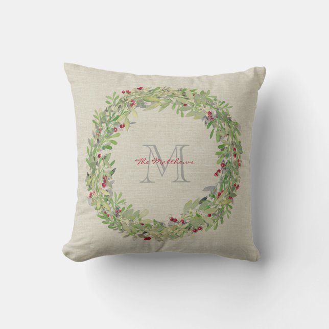 Coussin Serment avec nom monogrammé et initiale (Recto)