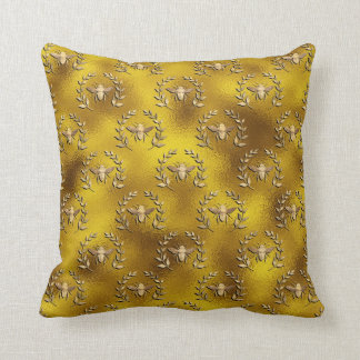 Coussin Serment d'abeilles de miel sur l'art du tissu d'or