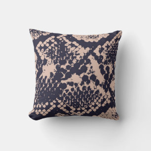 Coussin Serpent à motifs Snakeskin sans soudure, peau, p