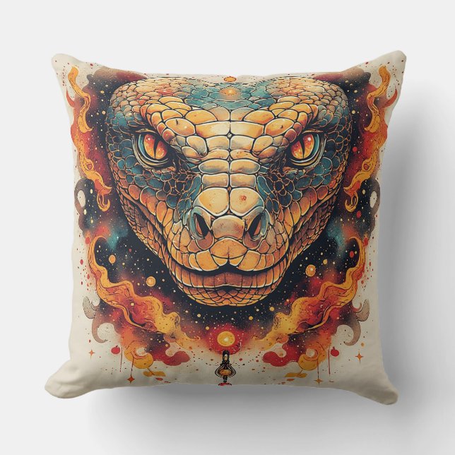 Coussin Serpent ardent à l'énergie dynamique (Recto)
