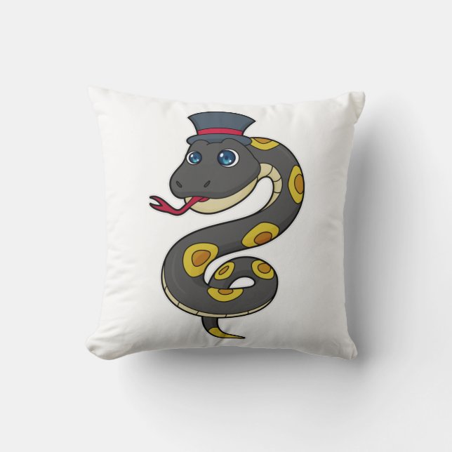 Coussin Serpent avec Casquette (Recto)