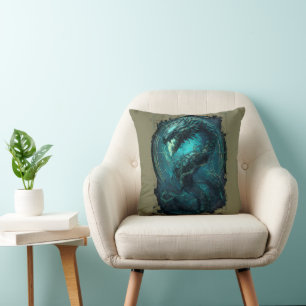 Coussin Serpent Cyberpunk Art sombre Bobine Spectrale