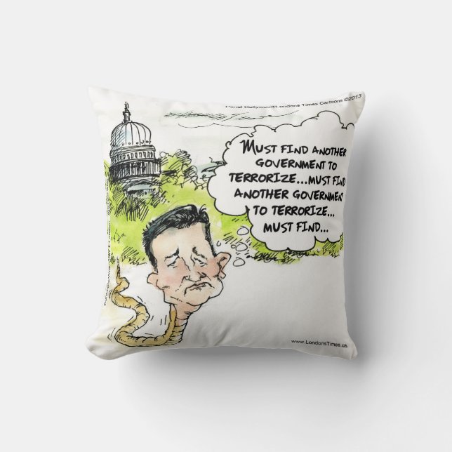 Coussin Serpent Ted Cruz Dans L'Oreiller À Lisse D'Herbe (Recto)