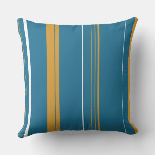 Coussin Serviette bleu jaune et blanc