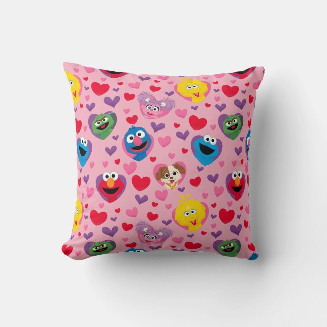 Coussin Sesame Street Valentine Hearts Motif (Recto)