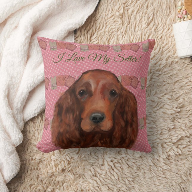 Coussin Setter irlandais rouge       (Couverture)