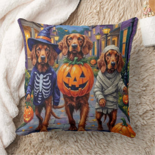 Coussin Setter Rouge Irlandais Trick-or-Treating Halloween