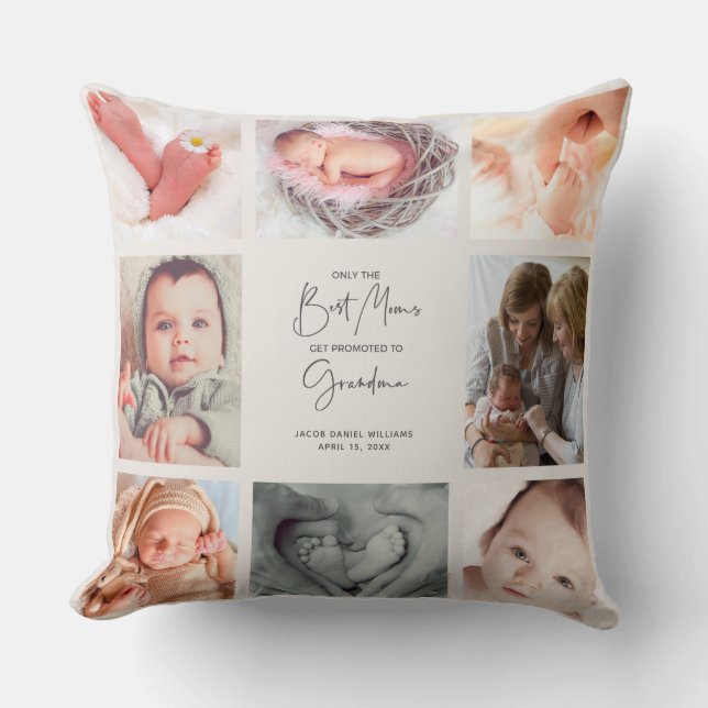 Coussin Seules les meilleures mamans sont promues à grand- (Recto)