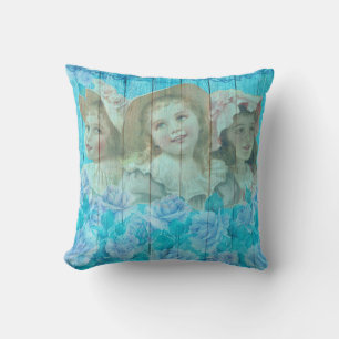 Coussin Shabby Chic 3 Petites Filles Victoriennes Floral