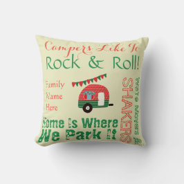 Coussin Shabby Chic Camping Campervan Citations Personnali
