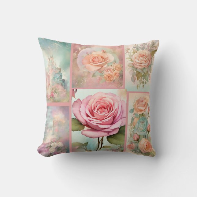 Coussin Shabby Chic Dreamy Mist - Maison des Roses Imprima (Recto)