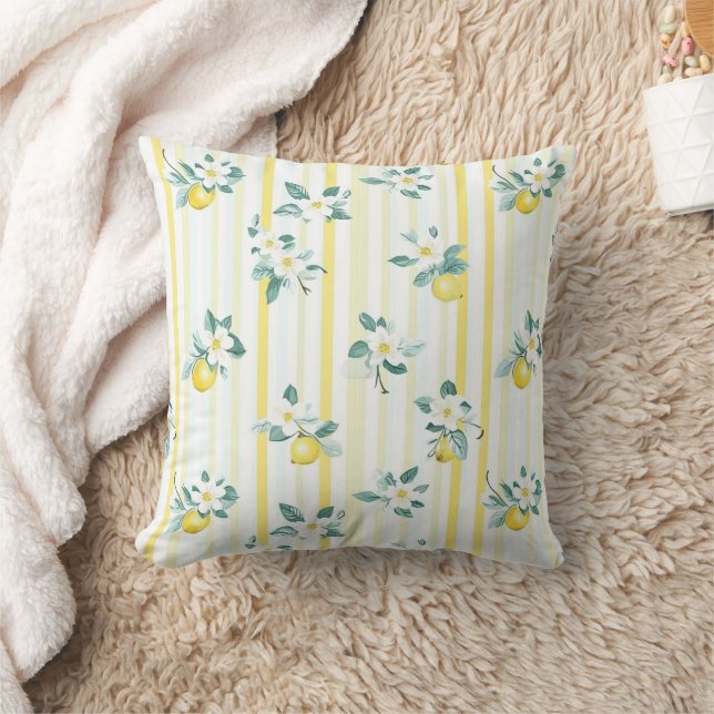 Coussin Shabby Chic Lemon Floral Series Design #12 (Couverture)