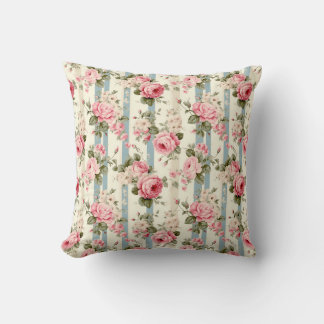 Coussin Shabby Chic Roses Vintages