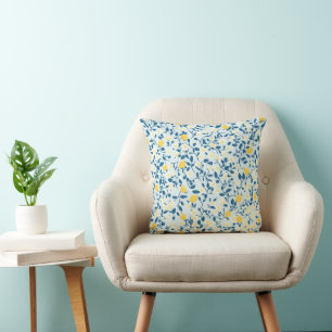 Coussin Shabby Chic Série Florale Citron Design #3