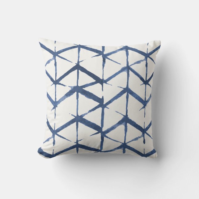 Coussin Shadow Geo/Chevron, Indigo/Navy (Recto)