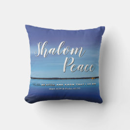 Coussin SHALOM PEACE SOYEZ ENCORE Christian Bible Verse