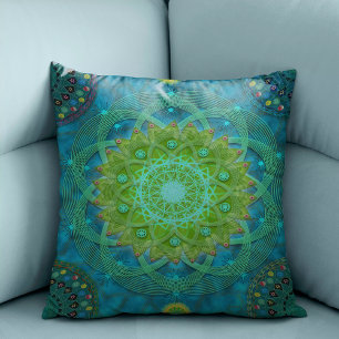Coussin Shambala Tantric Nymphaea mandala art