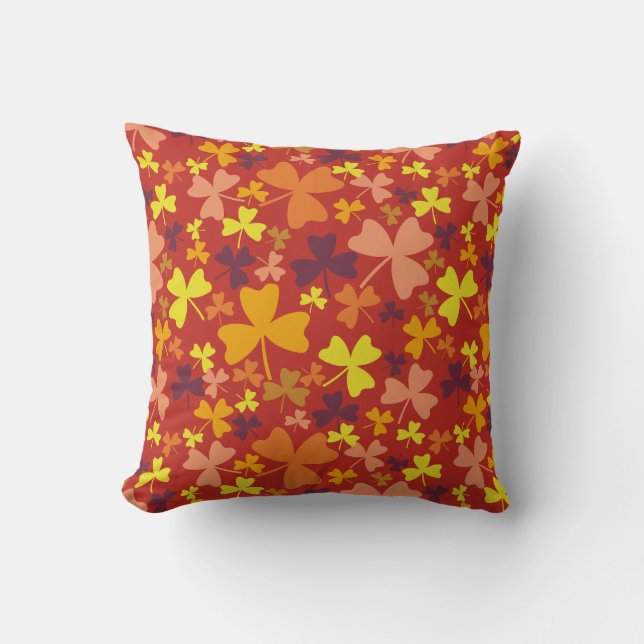 Coussin Shamrock coloré (Recto)