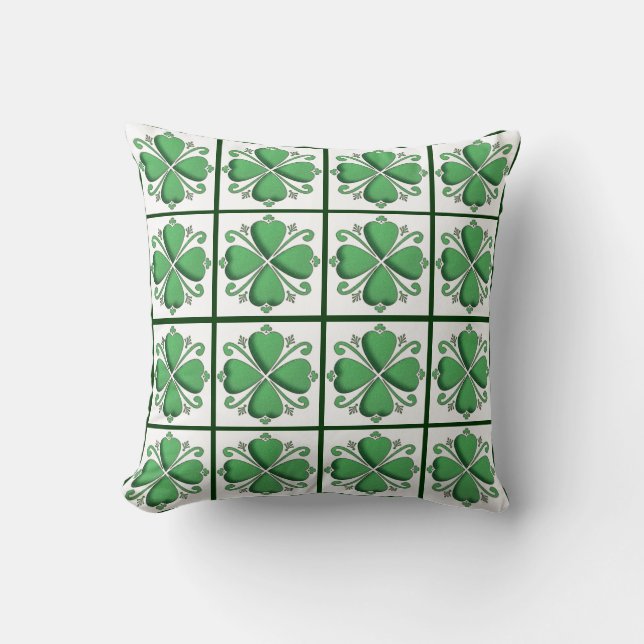 Coussin Shamrock/Coussin de trèfle (Recto)