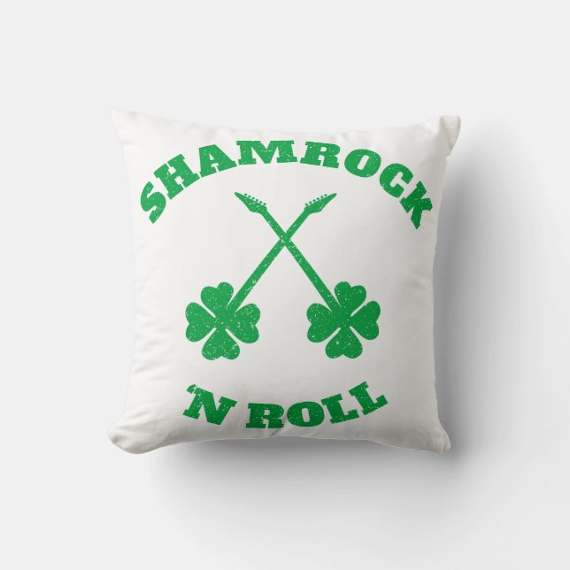 Coussin Shamrock 'n Roll Grunge (Recto)