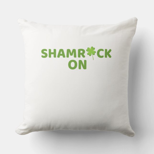 Coussin Shamrock sur le trèfle de st patrick (Recto)