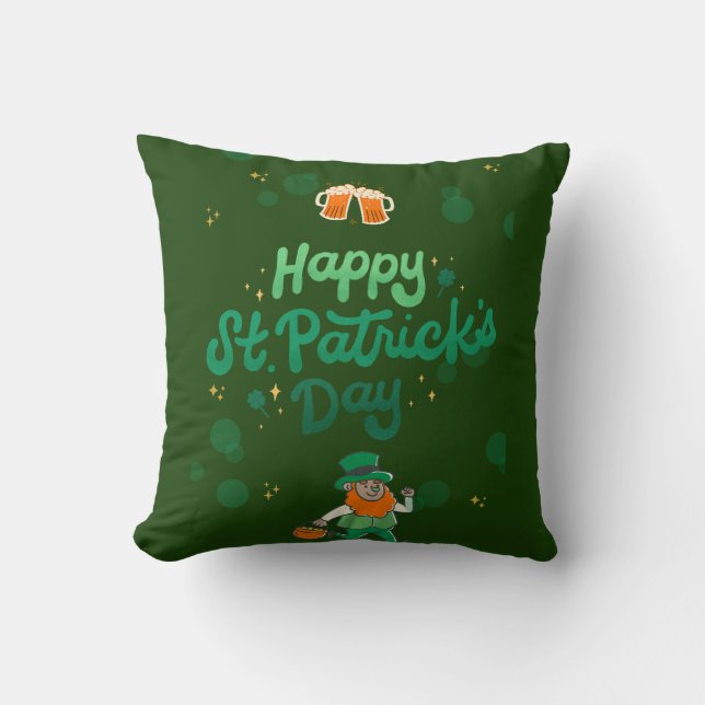 Coussin "Shamrocks & Shenanigans : La Saint Patrick (Recto)