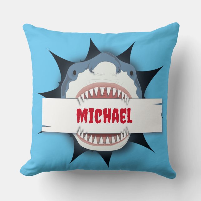 Coussin Shark Funny Personnalisé (Recto)