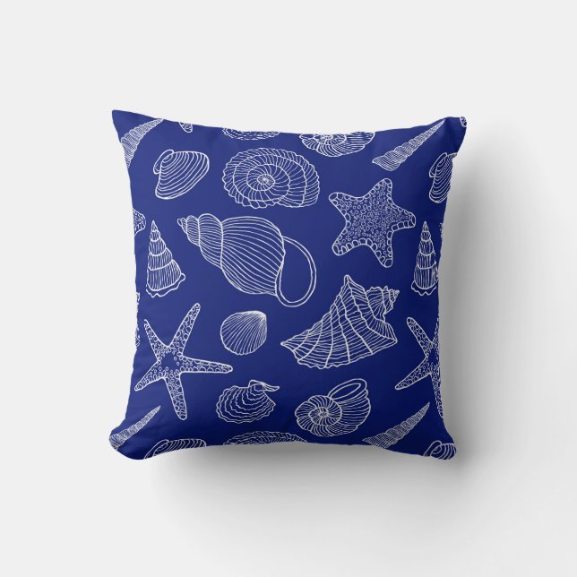 Coussin Shell bleu lumineux modèlent (Recto)