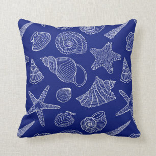 Coussin Shell bleu lumineux modèlent