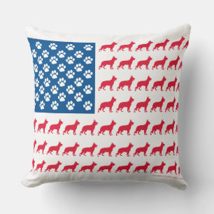 Coussin Shepard-Flag Patriotique